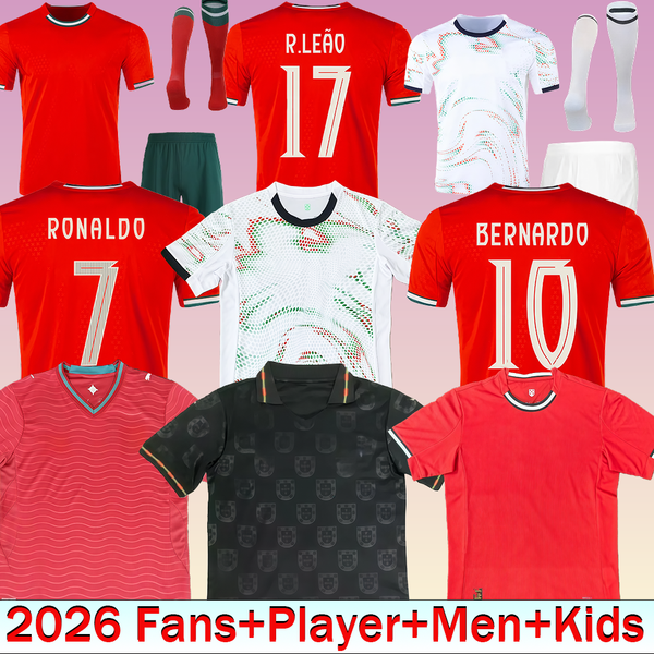 

2026 Ronaldo JOAO FELIX Portugal soccer jerseys 25 26 RUBEN NEVES Portuguese football shirt BERNARDO BRUNO FERNANDES camisa de futebol men women kids Long sleeves 99, Yellow