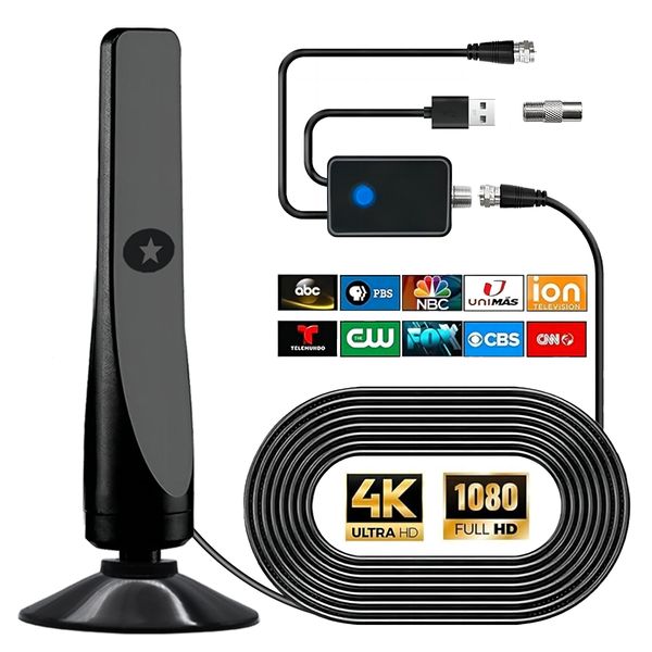 4K New DTMB Digital TV Antenna Receiver Indoor and Outdoor High Definition Digital Ground Wave HDTV TV Antenna