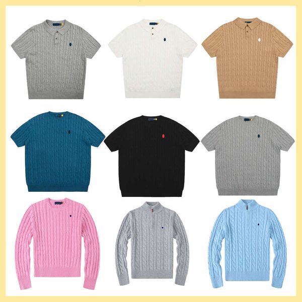 

designer sweater hoodies polo hoodies hoody unisex clothes horse pony jumper pullover Quarter Zip polo zip up sweater men Woman Knitted Sweater Polo Sweater asian, #10