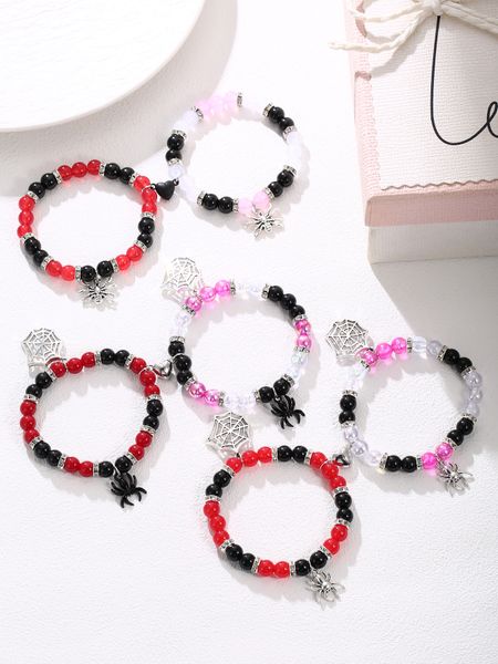 

2Pcs Spider and Web Matching Couples Spider Charm BFF Bracelets Couple Bracelets
