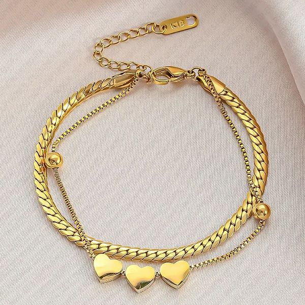 

Designer Bracelet Bracelet for Women Stainless Multi Layer Bangle Gold Bangles Luxury Jewlery Designer for Women Elegant Timeless Sparkling Gift