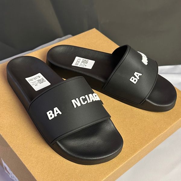 

Fashion slipper sliders Paris slides designer sandals slippers for men women Hot Designer unisex Pool beach flip flops With box Size 35-45, #-17