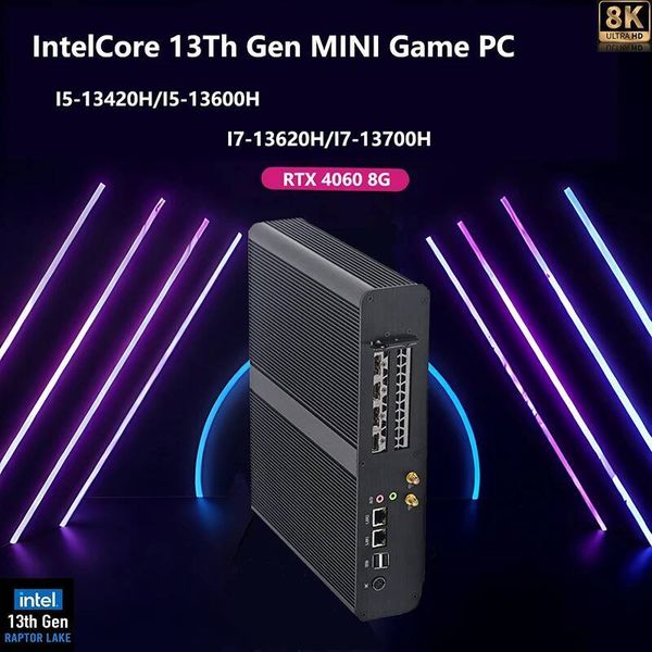 Aittact 13Th Gen Gaming Mini PC Intel Core i5-13600H/i7-13700H With GPU Nvidia RTX 4060 8G Windows 11 DDR5 RAM 1HDMI3DP