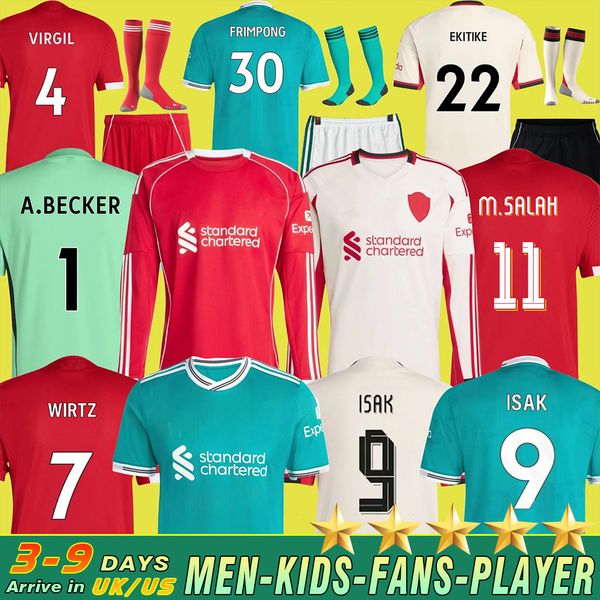 

25 26 MAC ALLISTER soccer jerseys DIOGO JOTA EkitikE 2025 2026 football shirts RIO SZOBOSZLAI A.BECKER FRIMPONG Wirtz Kerkez men kids kit uniforms SALAH ISAK GAKPO A10, White