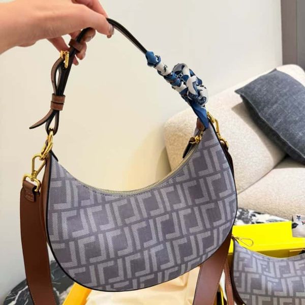 

Top quality Half moon bag Luxury Bag designer bag Shoulder Bag Bottom f Letters Handbags Leather Crossbody Purses Women Mini Underarm Bag Evening Bag clutch bags, Color5