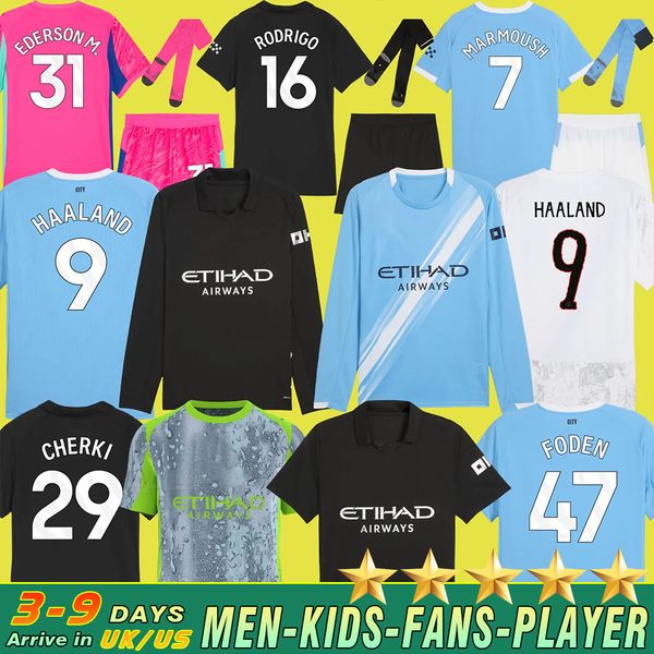 

25 26 HAALAND soccer jerseys FODEN MARMOUSH DOKU MARMOUSH McATEE KOVACIC GVARDIOL DE BRUYNE DE BRUYNE MATHEUS N. football shirts men kids kits goalkeeper pink jersey, Orange