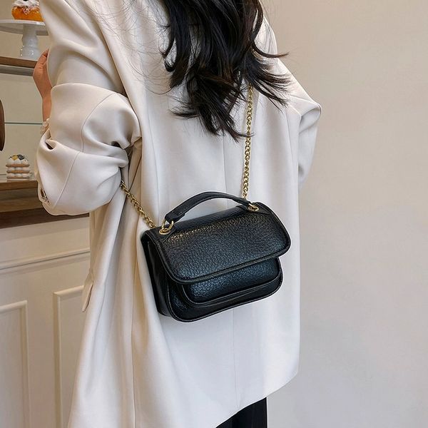 

Designer Women Classica Bag Handbag Letter Multilayer Messenger Bag Dinner 7.5*5*2.8in Leather Messenger Handbags With Box, Black