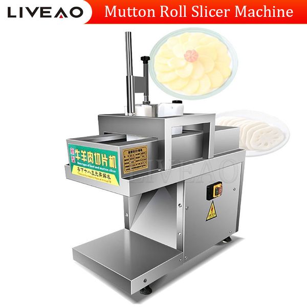 Electric Cut Mutton Roll Beef Meat Slicer Small Frozen Meat Planing Machine