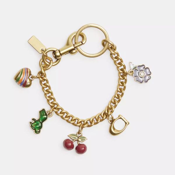 

Bag Charm Brass Red Cherry Key Chain Wallet Keychains Keyring Designer Keychain Luxury women Bag Charms with box