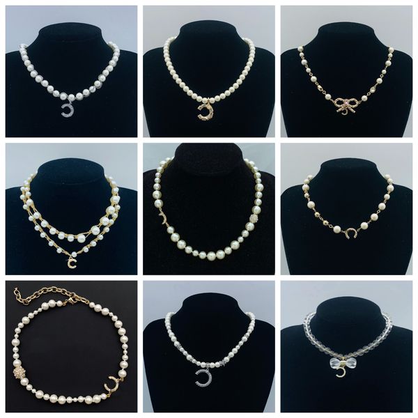 

Necklace Designer Necklace Letter Pendant Womens Wedding Jewelry Accessories Luxury Gift Pearl Necklace
