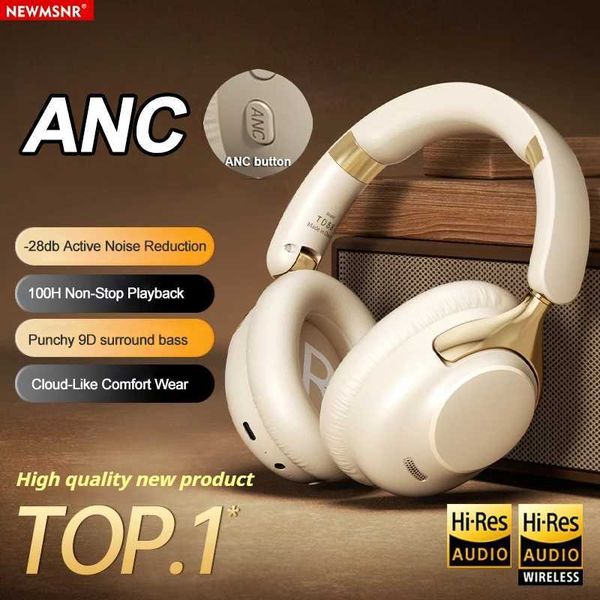 ANC Noise Reduction 100H Play Time Headphones 360 Surround Sound Wireless Headsets Sports Gamer Earphones With HD MicM251126