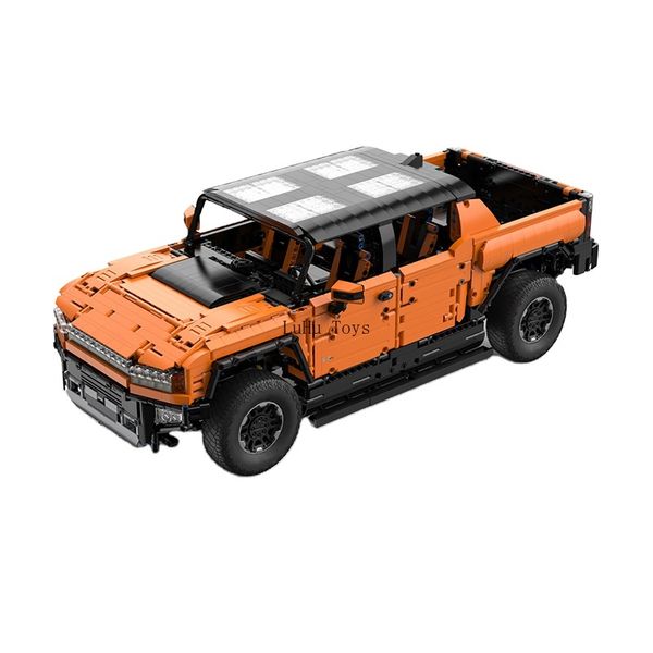 93610 Orange Truck Electric Car MOC 1:8 Model Building Block Off-road Vehicle Brick High-tech Toy Gift Set Children