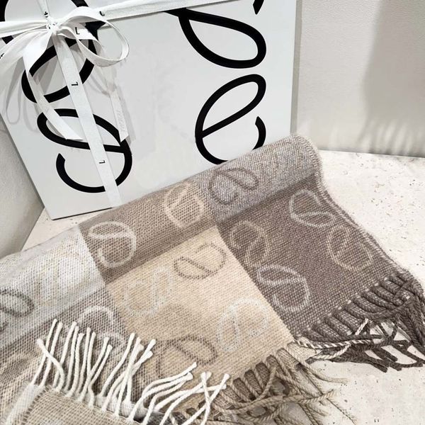 

Designer Cashmere Scarf with Alphabet Print - Luxury Soft Winter Scarf for Men and Women, Multi-Color Options with Fringe, Elegant Gift Box for Holidays and Daily