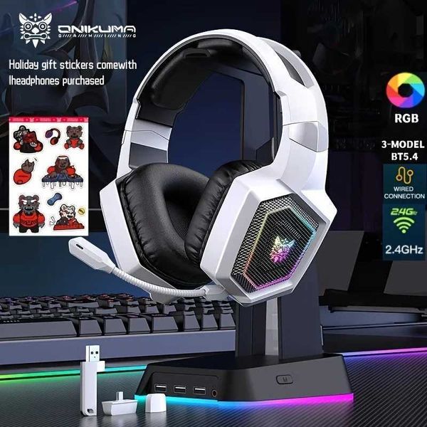 ONIKUMA Tri-Mode Headset Noise Cancelling HD Microphone Professional Gaming Wireless HeadsetM251126