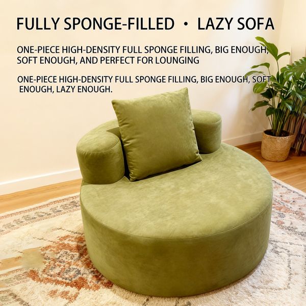 Living Room Furniture---0.9m Round Single Sofa Chair, Leisure Lazy Sofa--B-007-0.9