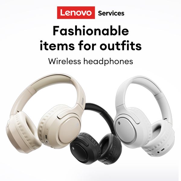 NEW Lenovo LS103 ANC Wireless Headphone Bluetooth 6.0 Over Ear Headset 3D Spatial Audio Earphone 360° Surround Sound Lightweight