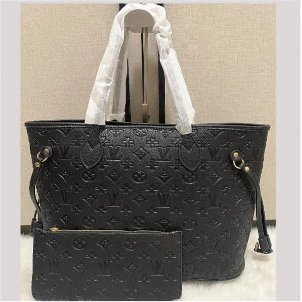 

Designer Emed wer Large Capacity The Totes Bag Fashion Sac Femme Women Shoulder Bags Messenger Handbag Purse Female Backpack 10A aa, Embossed black 2