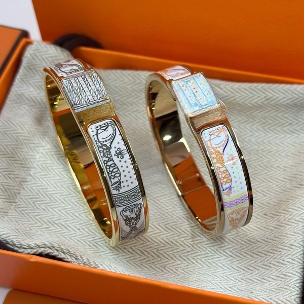 

Classic Bracelets Women Couple Designer Bracelet Black Bangle Buckle Bangles 12MM Wide Size 17/19 Jewlelry