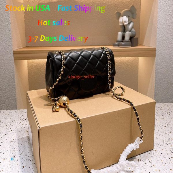 

US warehouse White shoulder bag crossbody designer bags classic wallet on chain caviar black bag simple fashion classical luxury handbag multi colors, 20-329-10-02