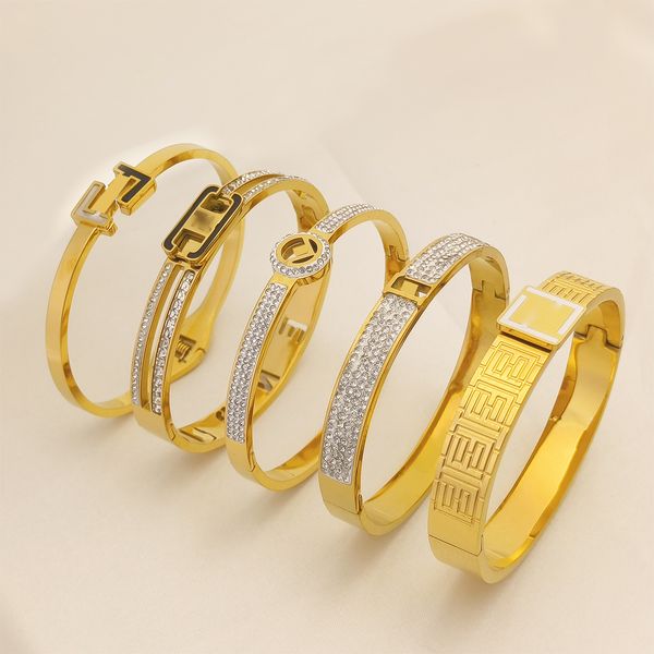 

Stainless Steel Bangle Bracelets Luxury Designer Jewelry for Men Women - Classic Modern Styles