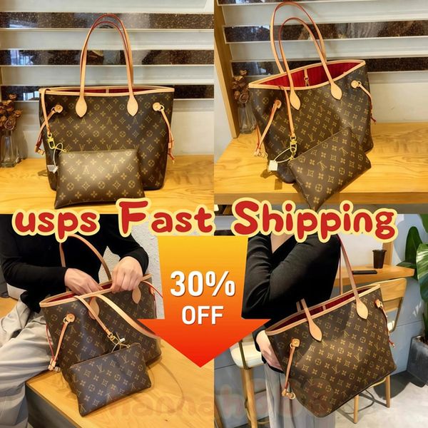 

2025 Top 2pcs/set Luxurys Designers Bags Women shoulder bag Messenger bags Classic Style Fashion Shoulder Lady Totes handbags purse walletsss, Embossed-blue-small-flower