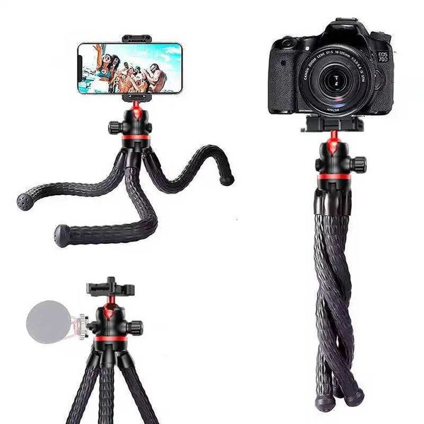 BSLIUFANG 2025 new Flexible Octopus Tripod 2in1 Design Tripod With Phone Holder Side Cold Shoe 1/4 Screw for Phone Camera DSLR K251105