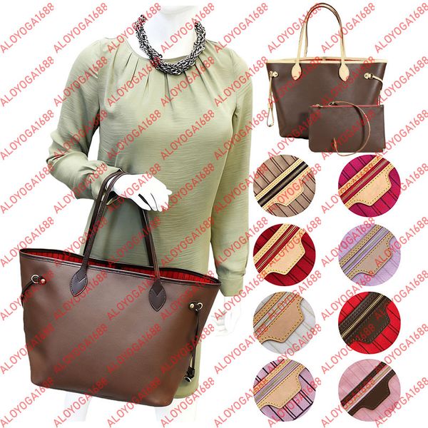 

Womens Designe Luxury Tote Handbag Shoulder Bag Bests Quality Genuine Leather MM GM M40995 N41358 N41605 M45819 M45679 M45678 Ladies VuittonShopping Bag, 5-old flower+pink lining