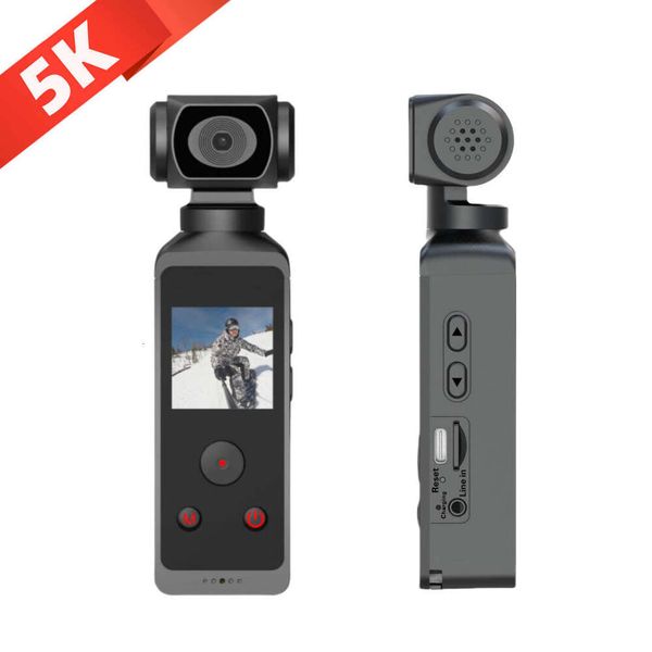 4K 5K With 270° Rotating Lens Compact Waterproof Diving Camera - Portable Action Cam For Outdoor Sports