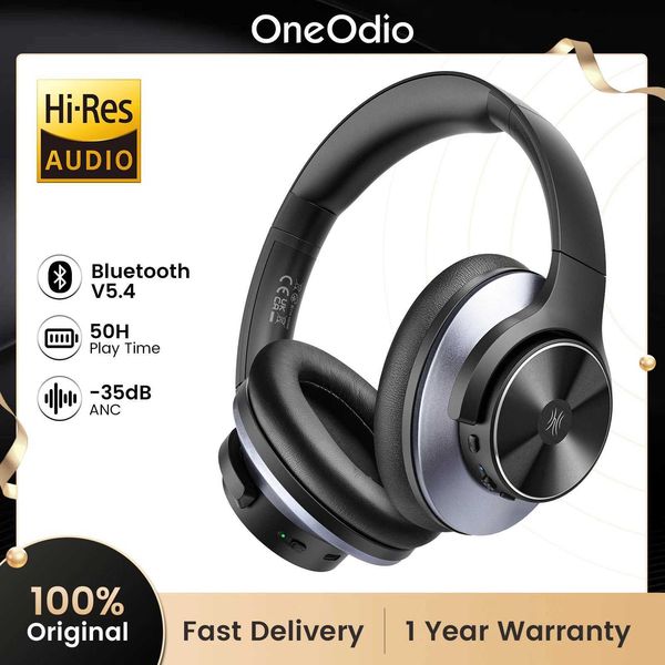 Oneodio A10 Hybrid Active Noise Cancelling Headphones With Hi-Res Audio Over Ear Wireless Headset ANC With MicrophoneM251126
