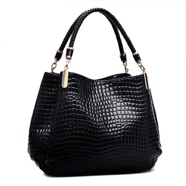 

Alligator Shoulder Bags For Women High Quality Hand Designer Handbag Leather Handbags Bolsas Feminina Womens Bag Sac A Main, Black