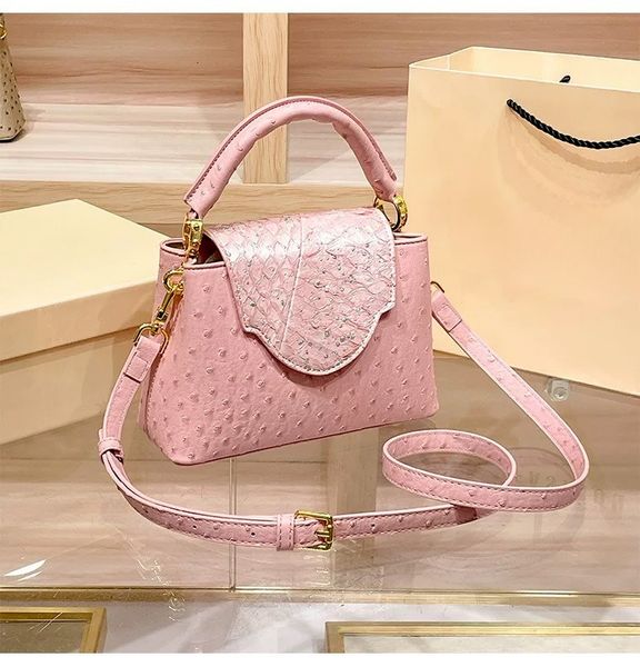 

New Product Series Designer Bag High-quality Women's Genuine Leather Printed Shoulder Bag Crossbody Bag Large Capacity Handbag Wallet Card Bag Business Bag, Apricot