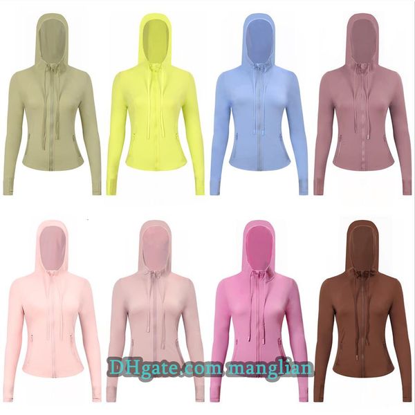

Women Yoga Jacket Wear Premium Designer Yoga hoody Hooded Active Jacket Fitness Running Gym Lightweight Breathable Fabric with Stylish Line Decoration Sportswear, Beige