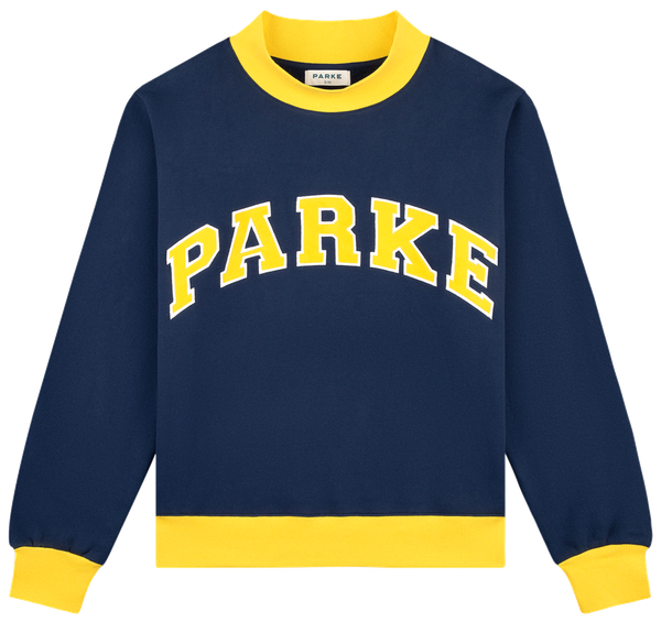 

Parke Mockneck Embroideried Hoodie Women Comfy Pure Cotton Sweatshirts PARKE Designer Loose Letters Sweaters, Lightgrey