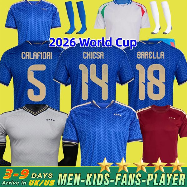 

Maglia italia soccer jerseys 2026 27 home away 25 26 27 ITALYS football shirts tonali women adult kids kit fans player short sleeve top quality GOALKEEPER men kids kit, Red