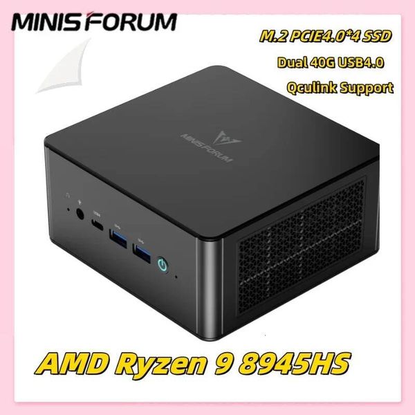 MINISFORUM UM880 PRO AMD Ryzen 9 8945HS Mini PC Dual DDR5 5600MHz M2 PCIE402 SSD 225G RJ45 OCulink Desktop Gaming PC