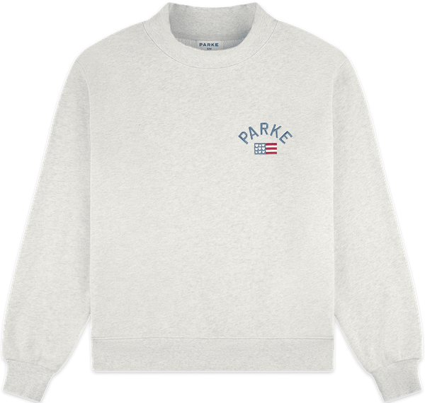 

Parke Mockneck Cotton Sweatshirts Women Designer Loose Fashion Sweaters PARKE Long Sleeved Hoodies, Lightgrey