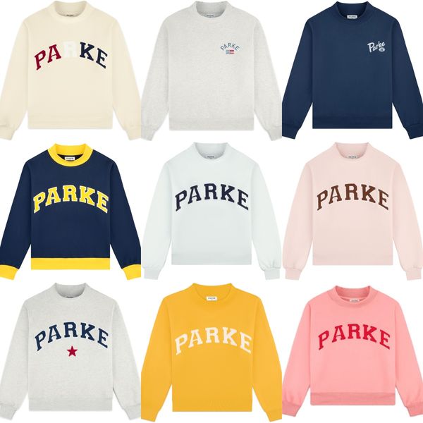 

Parke Mockneck Sweatshirts Women Designer Terry Cotton Pullover Jumpers Fashion Loose Hoodies Comfy Sweaters, Lightpink