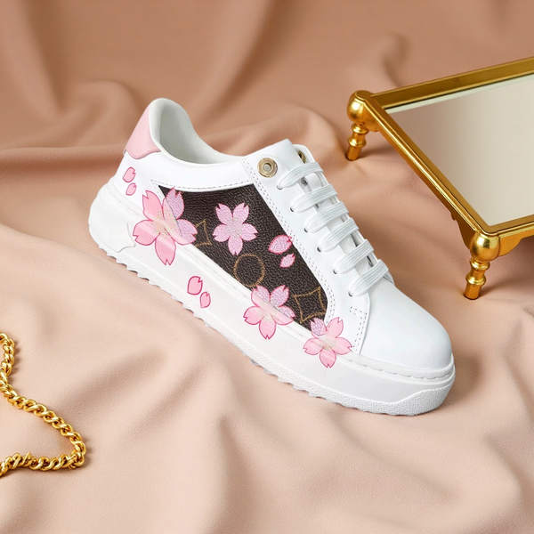 Designer casual shoe Sac murakami time out sneaker Cherry blossoms Luxury man platform run shoe Fashion woman athletic sport trainer gym hike skateboard dress shoes