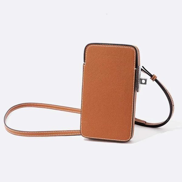 

Genuine Leather Box Lock Phone Bags For Women Designer Handbags And Purses 2024 New In Cowhide Mini Shoulder Crossbody, Gray