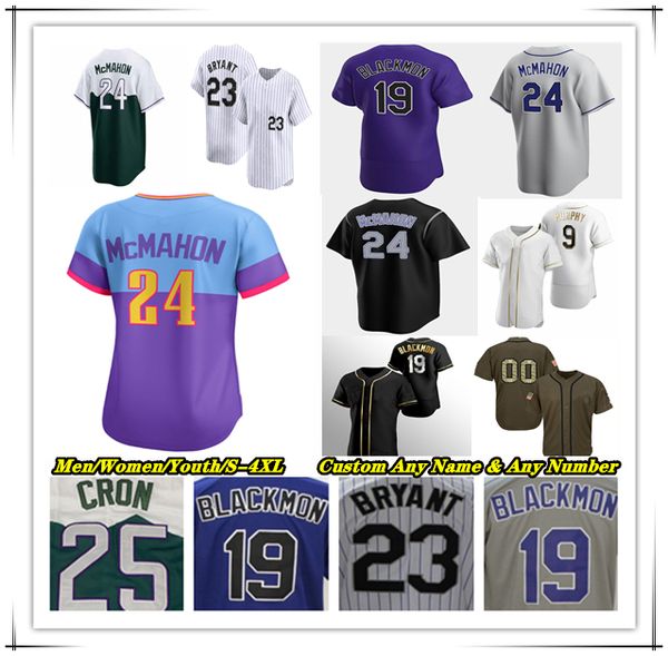 

Ryan McMahon City Baseball Jersey Kris Bryant Michael Toglia Hunter Goodman Kyle Farmer Brenton Doyle Mickey Moniak Ezequiel Tovar Kyle Freeland Antonio Senzatela, Men fans version white style