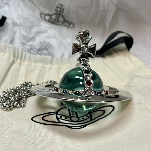 

Designer Planet Pendant Necklace For Women Stainless Steel Accessories Jewelry Gift