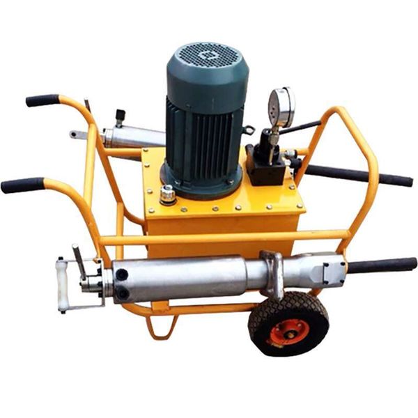 

High Force Hydraulic Piston Splitter for Primary Breaking of Hard Rock Faces in Surface Mines and Large Scale Civil Works Projects