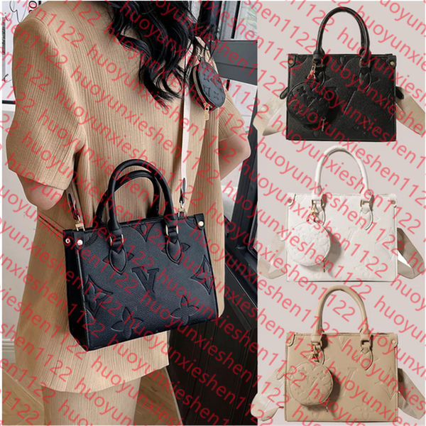 

10A Luxury Designer Bag On the go Embossed Flower Large Capacity GM MM The Tote Bag Fashion Women Shoulder Shipping Bags Handbag Lady Crossbody Female backpack Purse, 1#