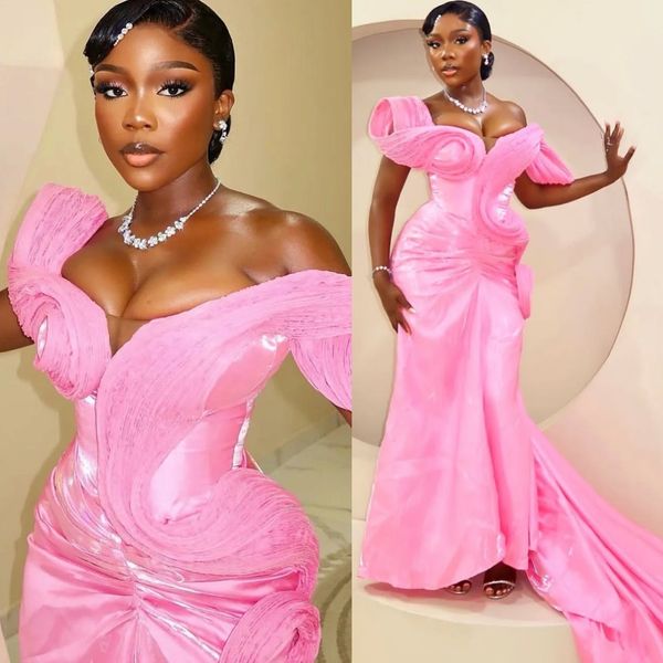 

Pink Mermaid Prom Dresses 2026 Sweetheart Satin Stylish Evening Formal Party Second Birthday Engagement Gowns Plus Size Dress For Special Occasions, Silver