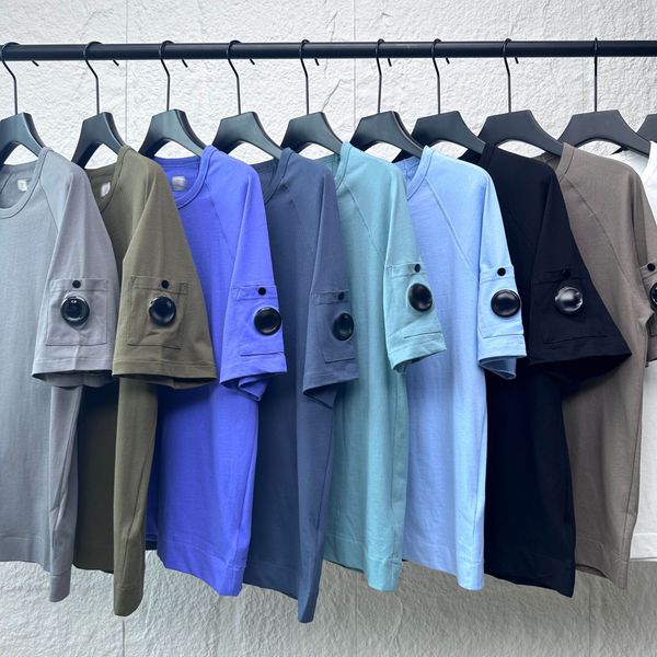 

mens designer t shirt cotton british Style men copmany shirt for Male Pure color Man Tops, Green