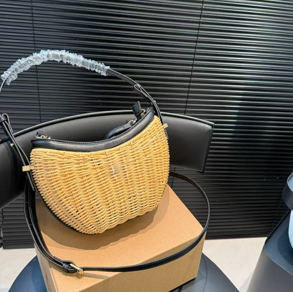 

Fashion Trend Beach Handbag Shoulder Bag Straw Woven Bag Leisure Bag Designer Top Design Handbag 2025, No6