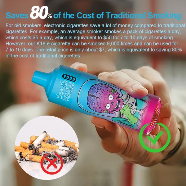 

Wholesal AUPO K16 RISEME Disposable Vape Available only in USA 9000 puffs Aromas 2% nicotine Fruit favor Puff Refillable Free ship, Yellow