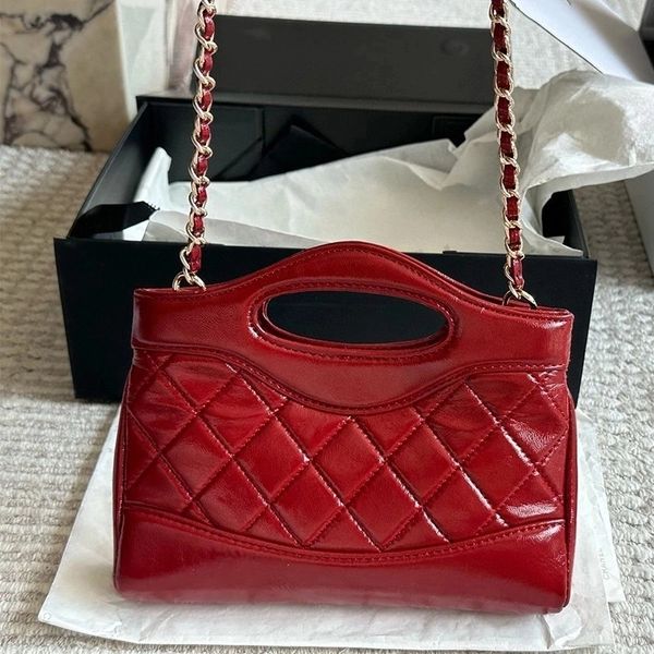 

Designer womens crossbody bag Handbag shiny elegant banquet bag chain bag 8.66*5.51in with box Cross Body, White