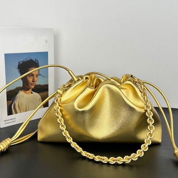 

Shoulder Bags Designer Duo chain lucky bag drawstring pleated bag casual and versatile fashionable and simple, L6