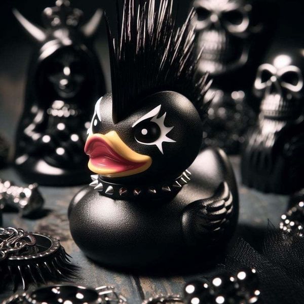 Punk Style Decorative Satanic Duck - Unique Death Rock Themed Ornament for Home